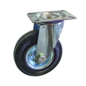 Black Rubber Transport Casters