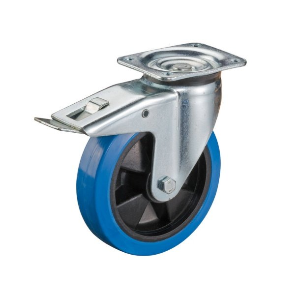 Heavy Duty Blue Rubber Casters