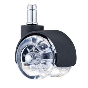 Transparent White Office Chair Twin Wheels Casters