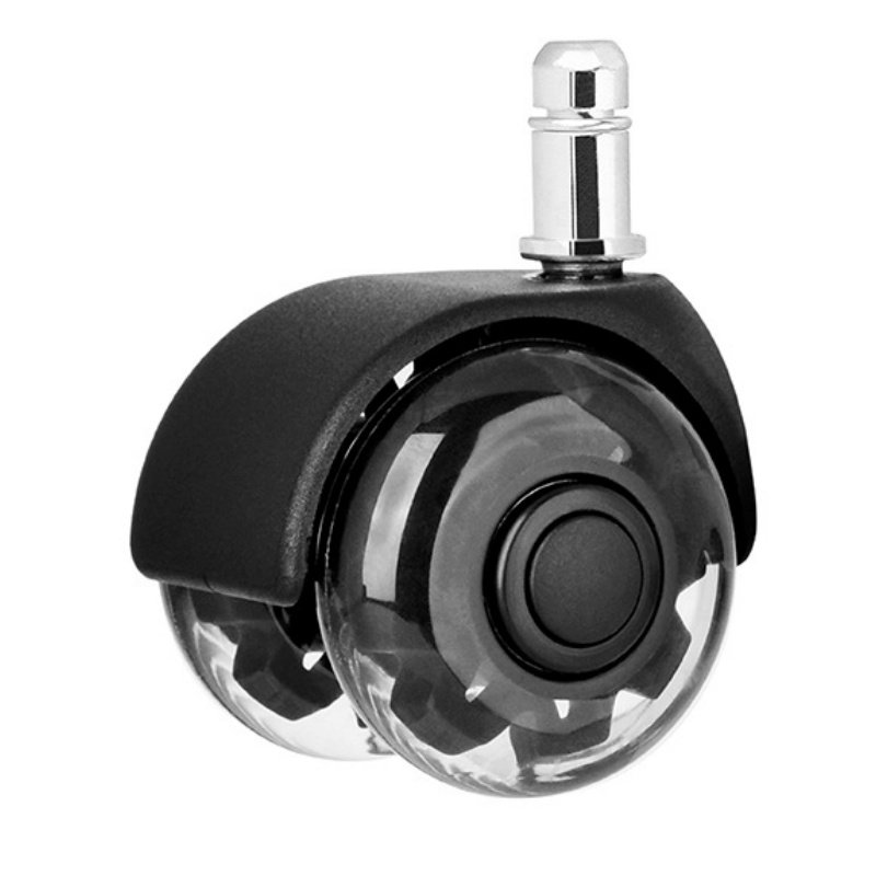 Transparent Black Office Chair Twin Wheels Casters