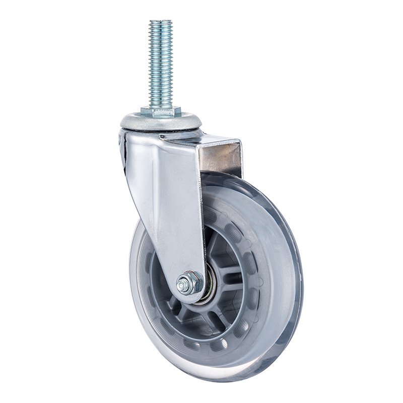 Transparent Office Chair Grey Wheel Casters