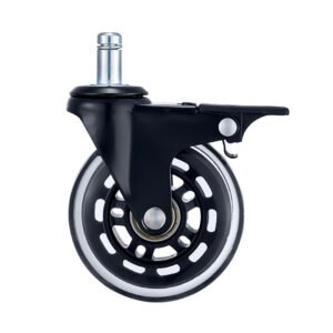 Transparent Office Chair Black Wheel Casters