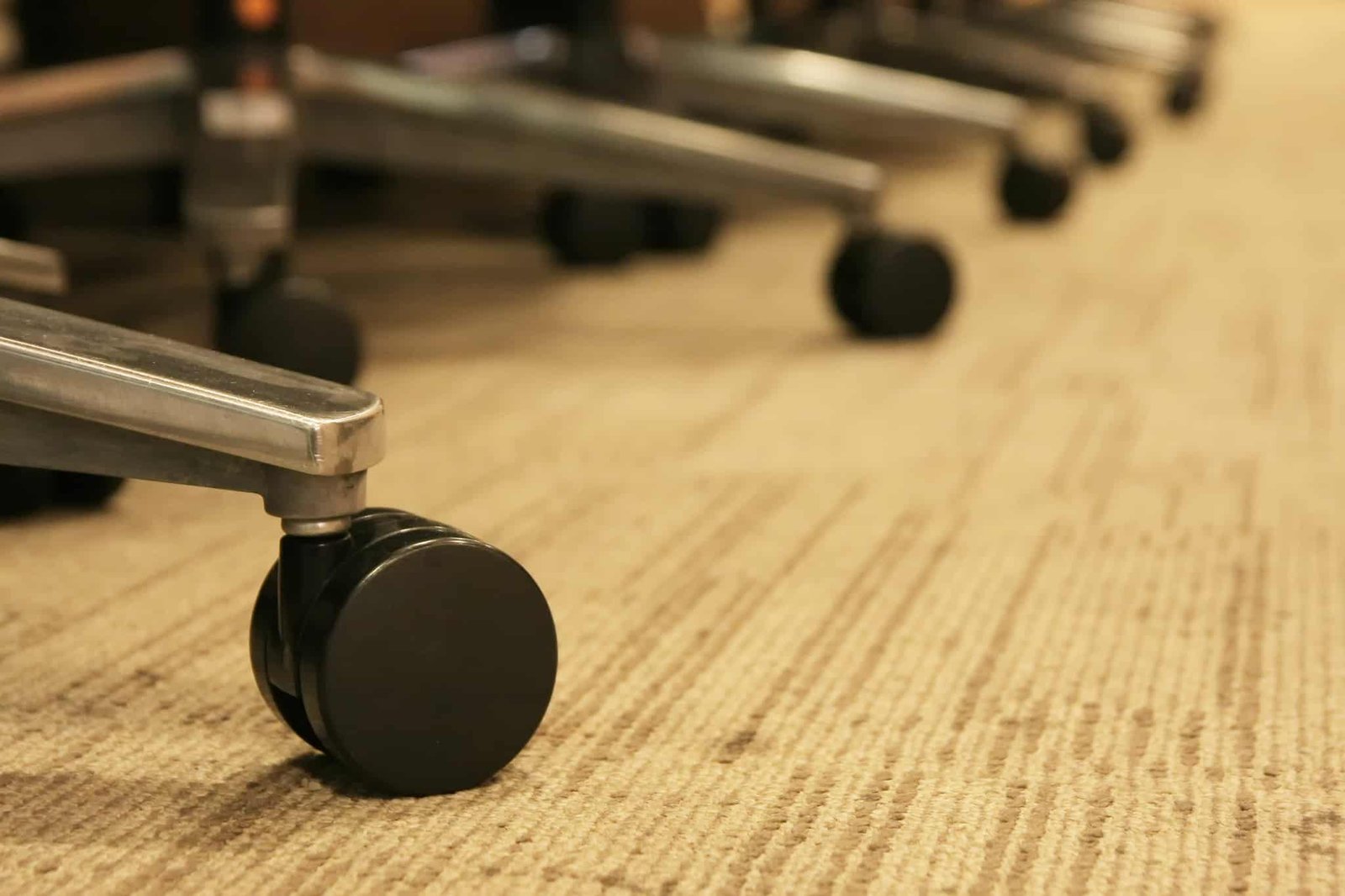 Office chair wheels background