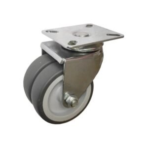 Twin Wheel TPR Casters