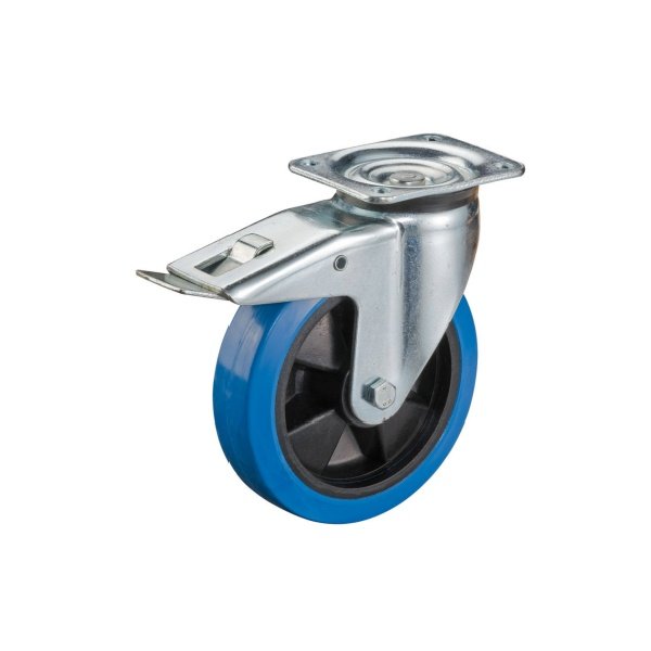 Blue Elastic Rubber PP Rim, With Brake