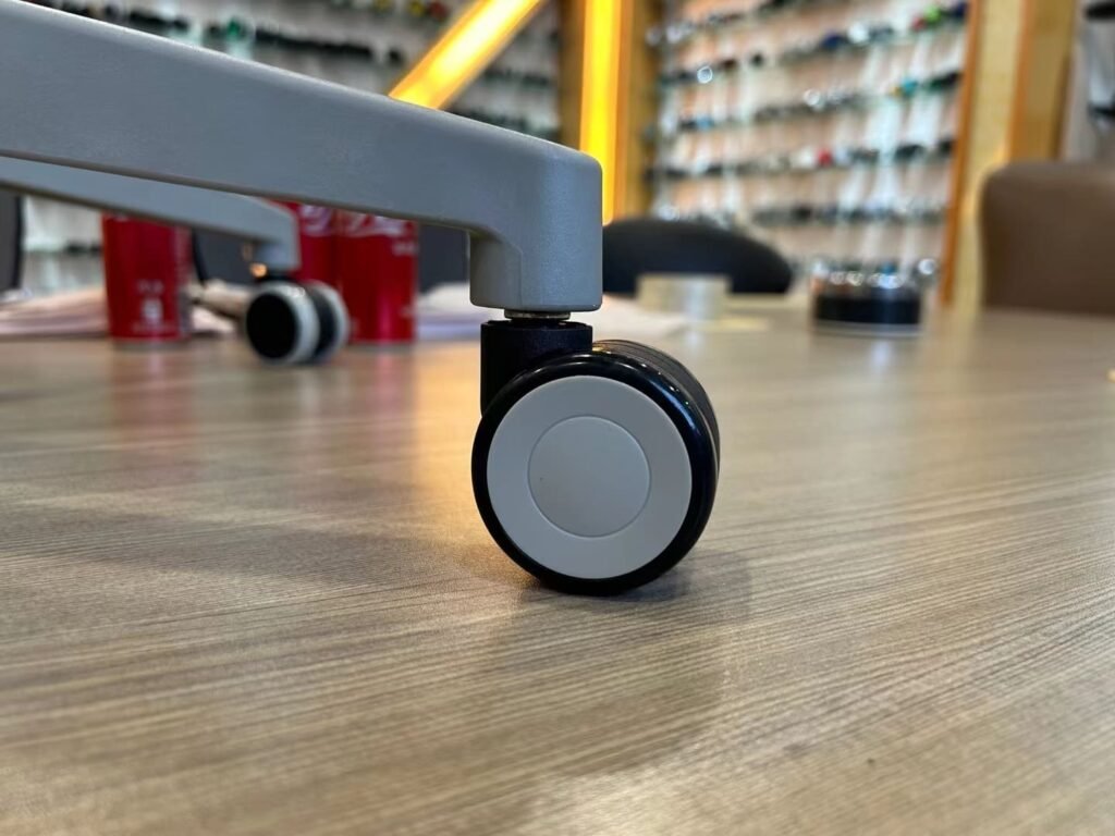 Close-up of a castor wheel