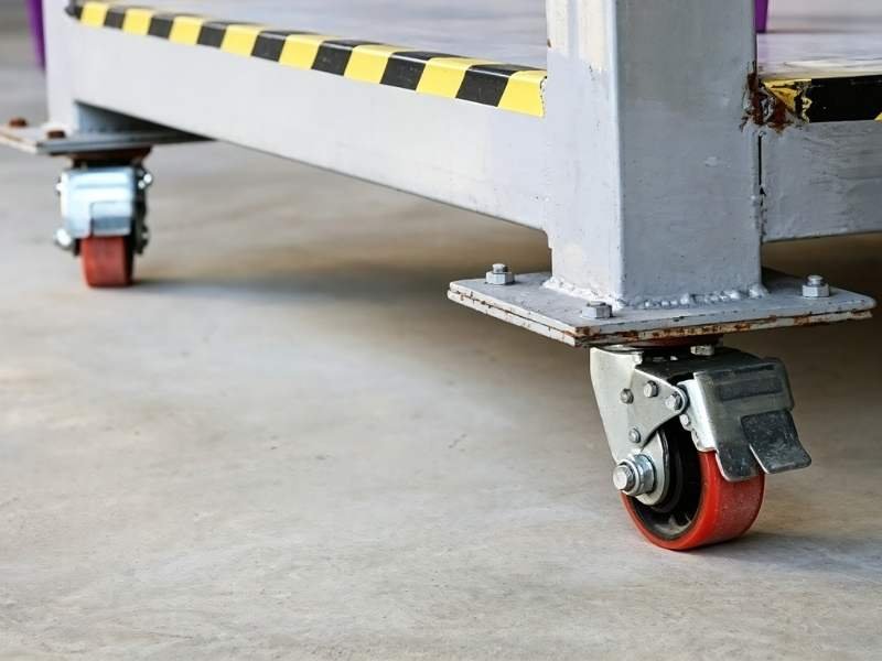 Industrial castors for factory equipment