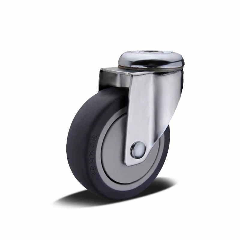 50-125mm TPR/PU/PP Stainless Steel Housing Medium Duty Apparatus Castor – Bolt Hole – Swivel