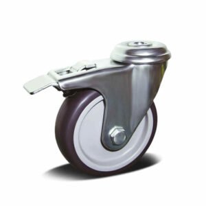 50-125mm TPR/PP Apparatus Castor – Bolt Hole – Swivel with Brake