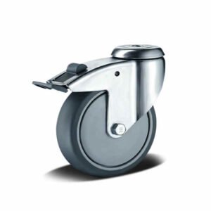 75-150mm TPR Apparatus Castor – Bolt Hole – Swivel with Brake