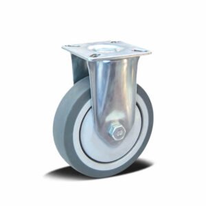 50-100mm TPR/PP Apparatus Castor - Top Plate - Fixed