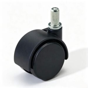 Black Nylon Threaded Stem Furniture Castor with PP Core, 30-50mm, 20-40kg Load with Swivel and Brake Options
