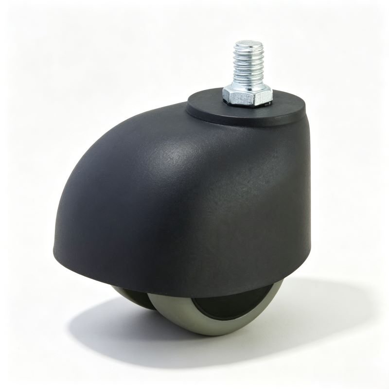 PU Executive Chair Threaded Stem Furniture Castor with Nylon Core, 50mm, 30kg Load with Swivel and Brake Options