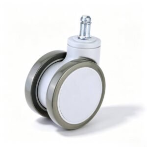 High-End Grey PU Series 2 Stem Furniture Castor with PP/Nylon Core, 100mm, 70kg Load with Swivel and Brake Options