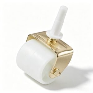 PA Bed Roller White Stem Furniture Castor with Nylon Core, 50mm, 50kg Load with Swivel and Brake Options