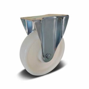 H01 White PA6 Wheel Heavy Duty Castor, ball bearing – Fixed