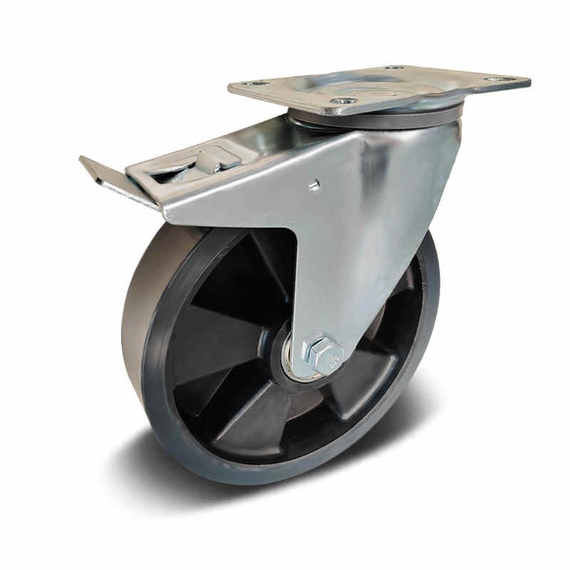 H08 TPU+PA6 Wheel Heavy Duty Castor – Swivel with Brake