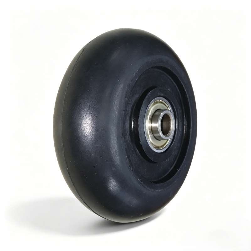50-100mm Black PU Wheel – Ball Bearing
