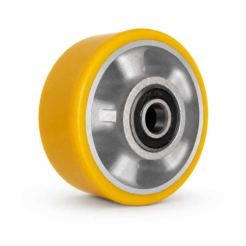 125-200mm Orange PU/Aluminium Core Wheel – Ball Bearing – New Series