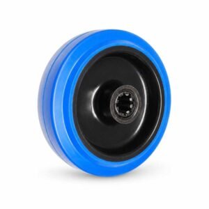100-125mm Black Elastic Rubber/PA6 Core Wheel – Roller Bearing – New Series