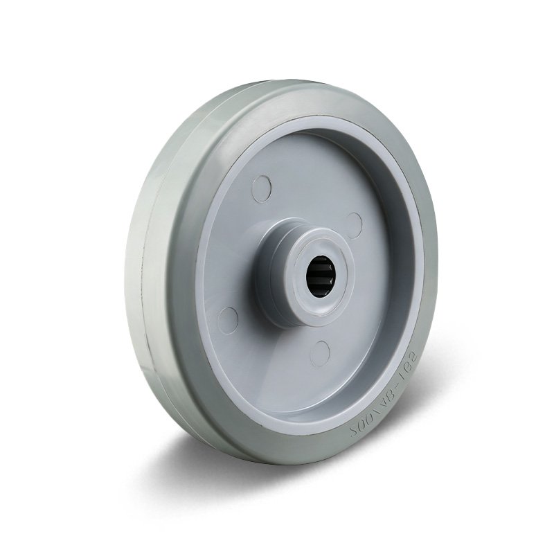80-200mm Grey Elastic Rubber/PP Core Wheel – Roller Bearing