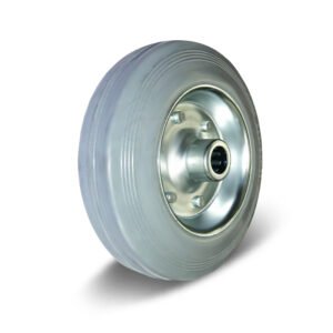 80-250mm Grey Rubber/Metal Core Wheel – Roller Bearing