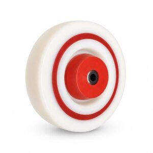 100-125mm White PA/Rubber Sandwich Wheel – Roller Bearing – New Series